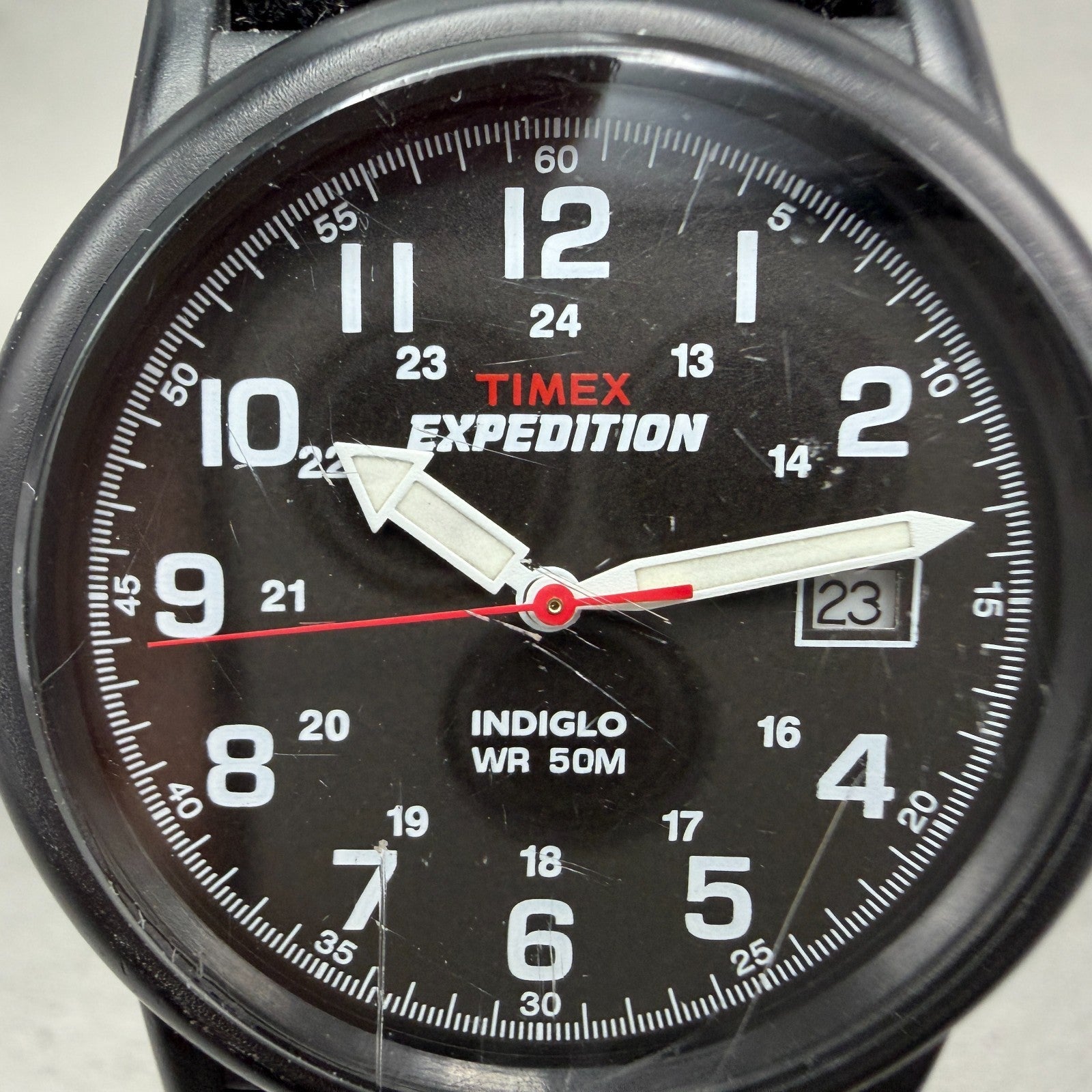 Timex Expedition Camper Watch Men 37mm Black Dial Black Tone Date T40011 New Bat1