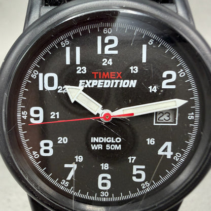 Timex Expedition Camper Watch Men 37mm Black Dial Black Tone Date T40011 New Bat1