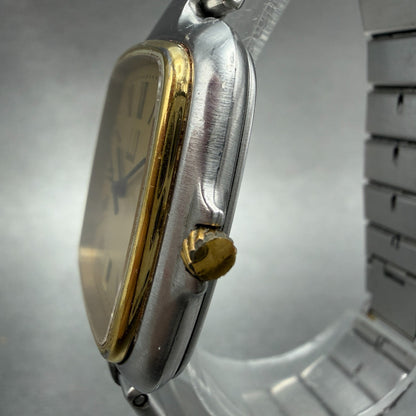 Dunhill Millennium Watch Men 31mm Gold Dial Two Tone Date Rectangle New Battery2