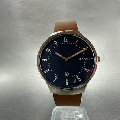 Skagen Grenen Watch Men 38mm Blue Dial Silver Tone Round SKW6457 New battery5