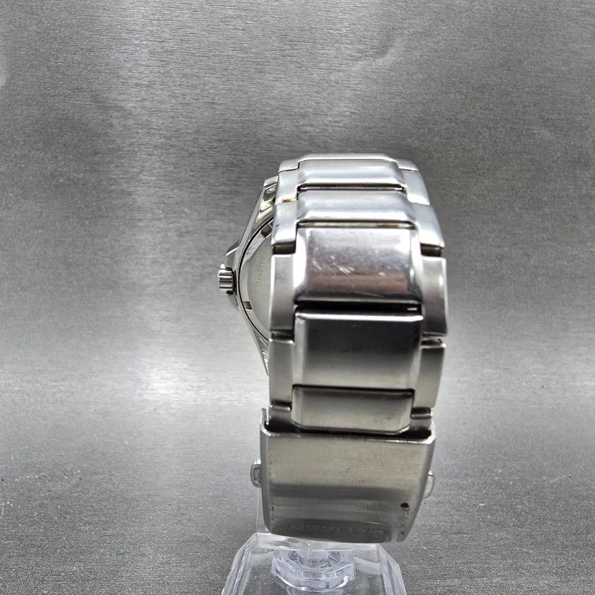Citizen Eco-Drive Watch Men 43mm Black Dial Steel Daydate J800-R006738 Runs LP7