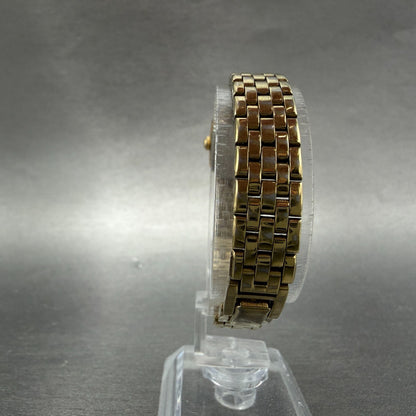 Seiko Watch Women 17mm Champagne Dial Gold Tone Octagon V400-5608 New Battery 238