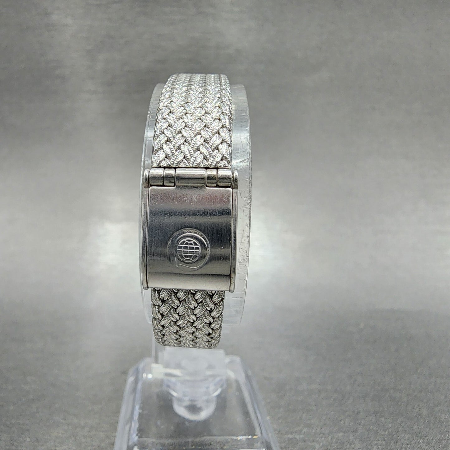 Cyma Watch Women 22mm Silver Dial Silver Tone Rectangle 2002 New Battery7
