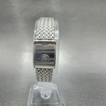 Cyma Watch Women 22mm Silver Dial Silver Tone Rectangle 2002 New Battery7