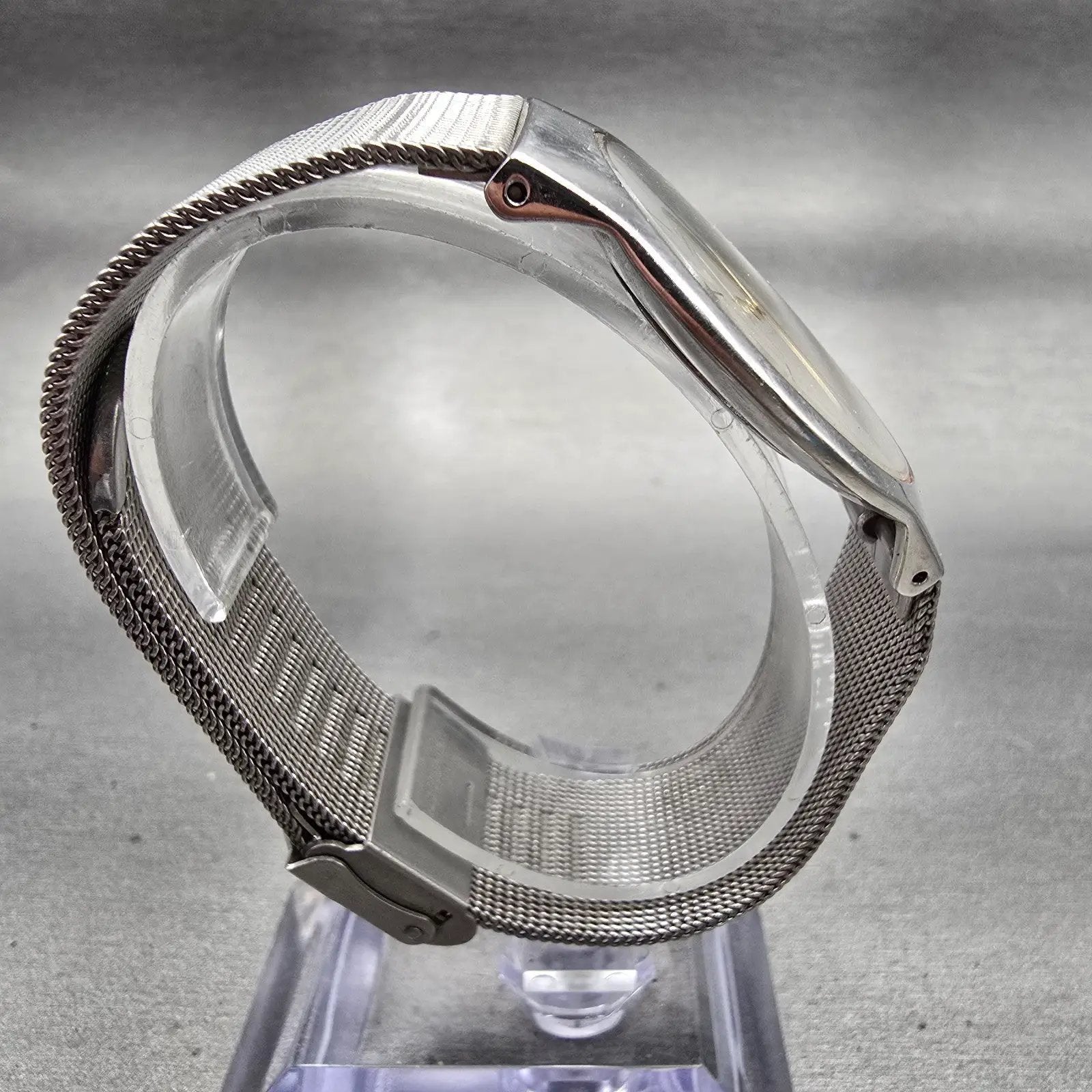 Skagen Watch Men 33mm Silver Dial Silver Tone Round Mesh Band 233LGSC New Batt8