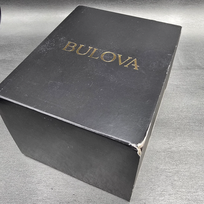 Bulova Watch Men 24mm Silver Dial Silver Tone Rectangle 96A156 New Battery15