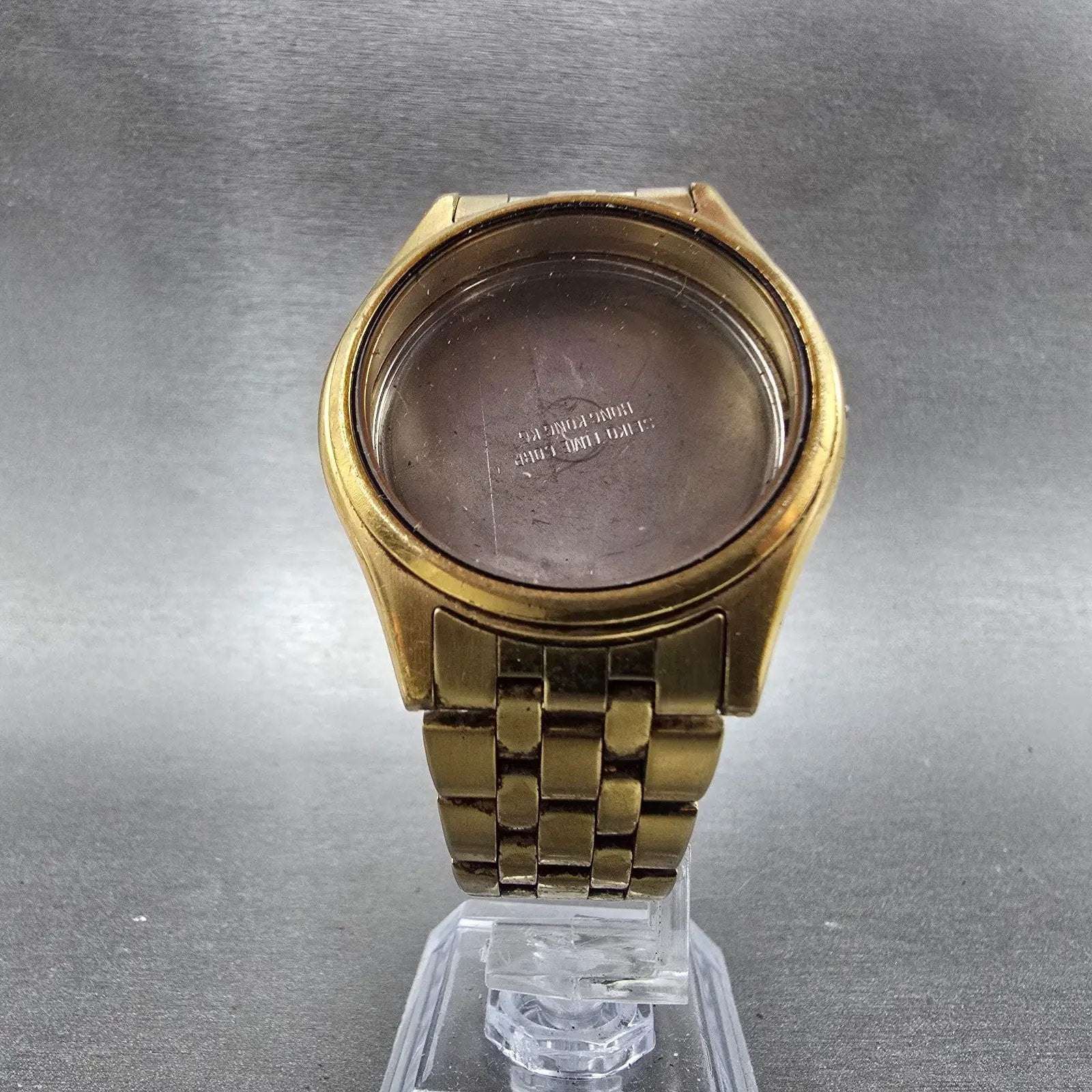 Seiko 7N43-9048 Watch Case & Bracelet Gold Tone Round 37mm W/Crystal Vintage5