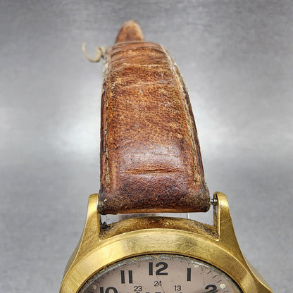 VTG LL Bean Watch Men 34mm Gray Dial Gold Tone Date Round  PARTS