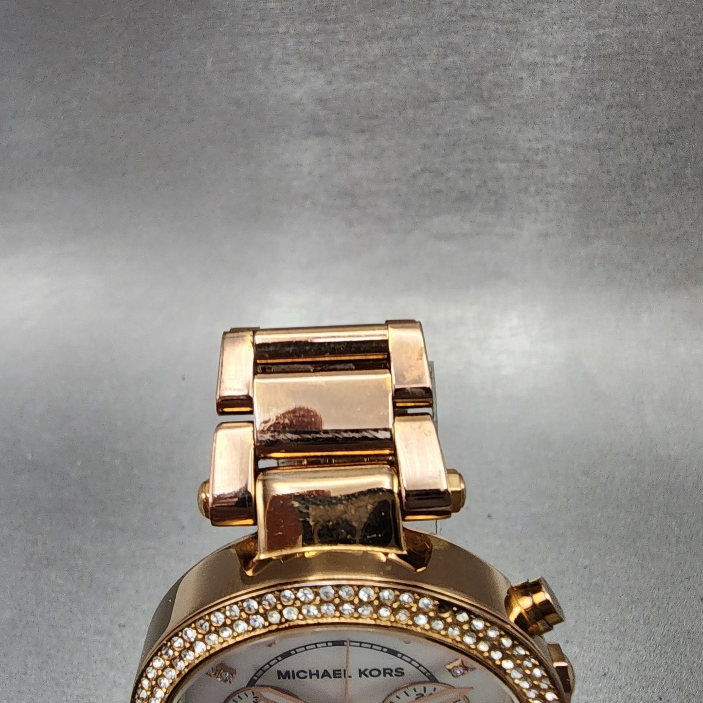 Michael Kors Parker Watch Women 39mm MOP Dial Rose Gold Tone Daydate New Battery4