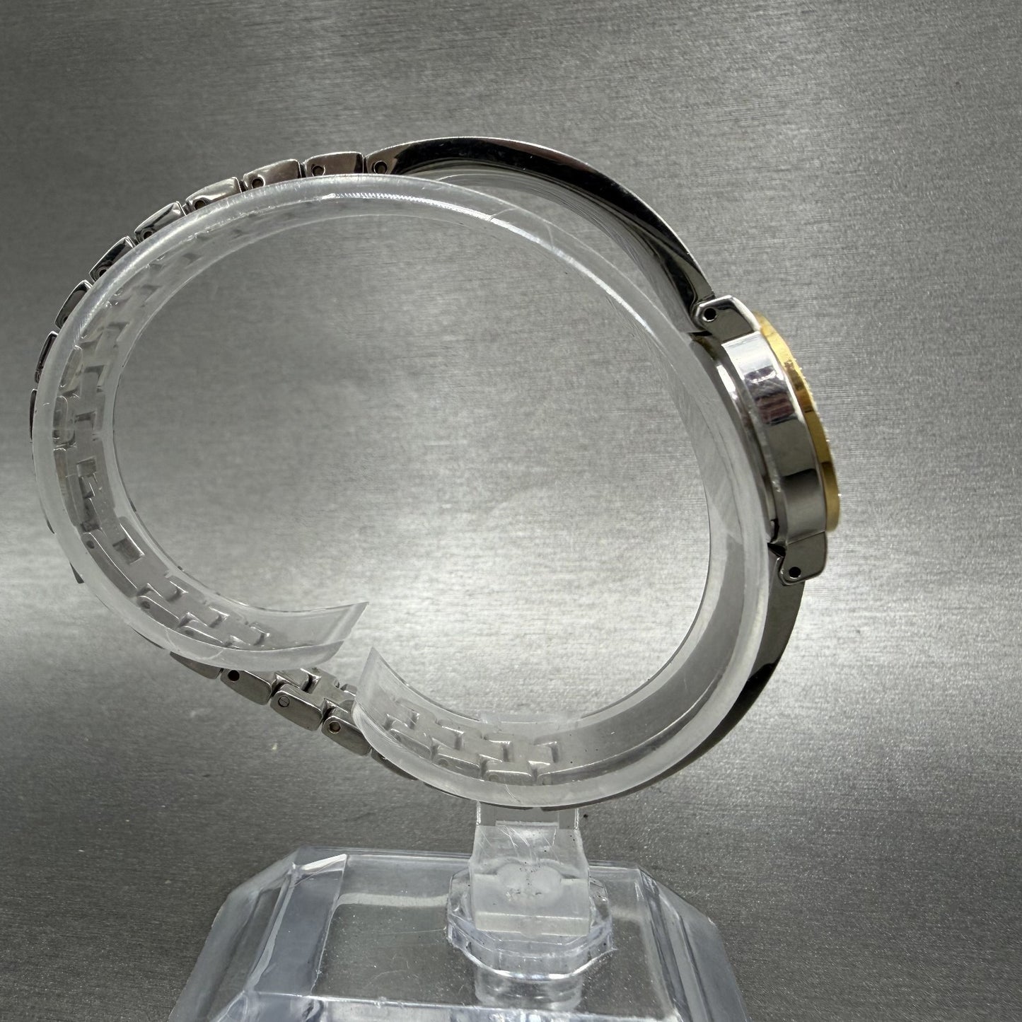 Bulova Watch Women 21mm White Dial Two Tone Crystal Bezel 98X000 New Battery8