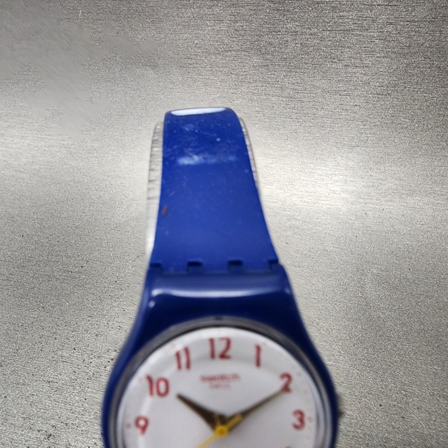 Swatch Matelot Watch Women 25mm White Dial Blue Tone Round LN149 New Battery4