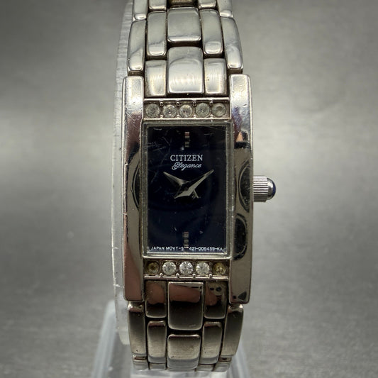 Citizen Elegance Tank Watch Women 14mm Blue Dial Silver Tone 5421-S91611 NewBat20