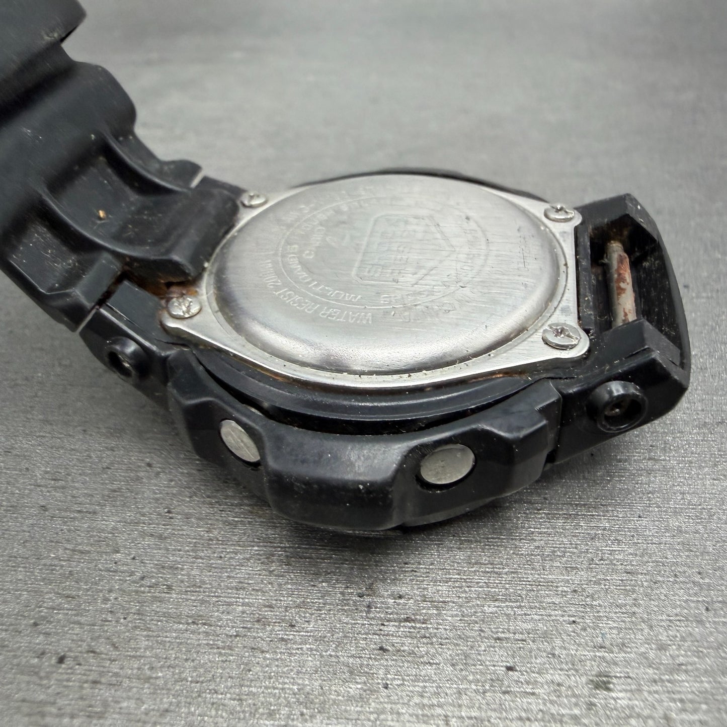 Casio G-Shock AWG-M100 Watch Men 49mm Gray Dial Black Tone Solar Works READ!!!8
