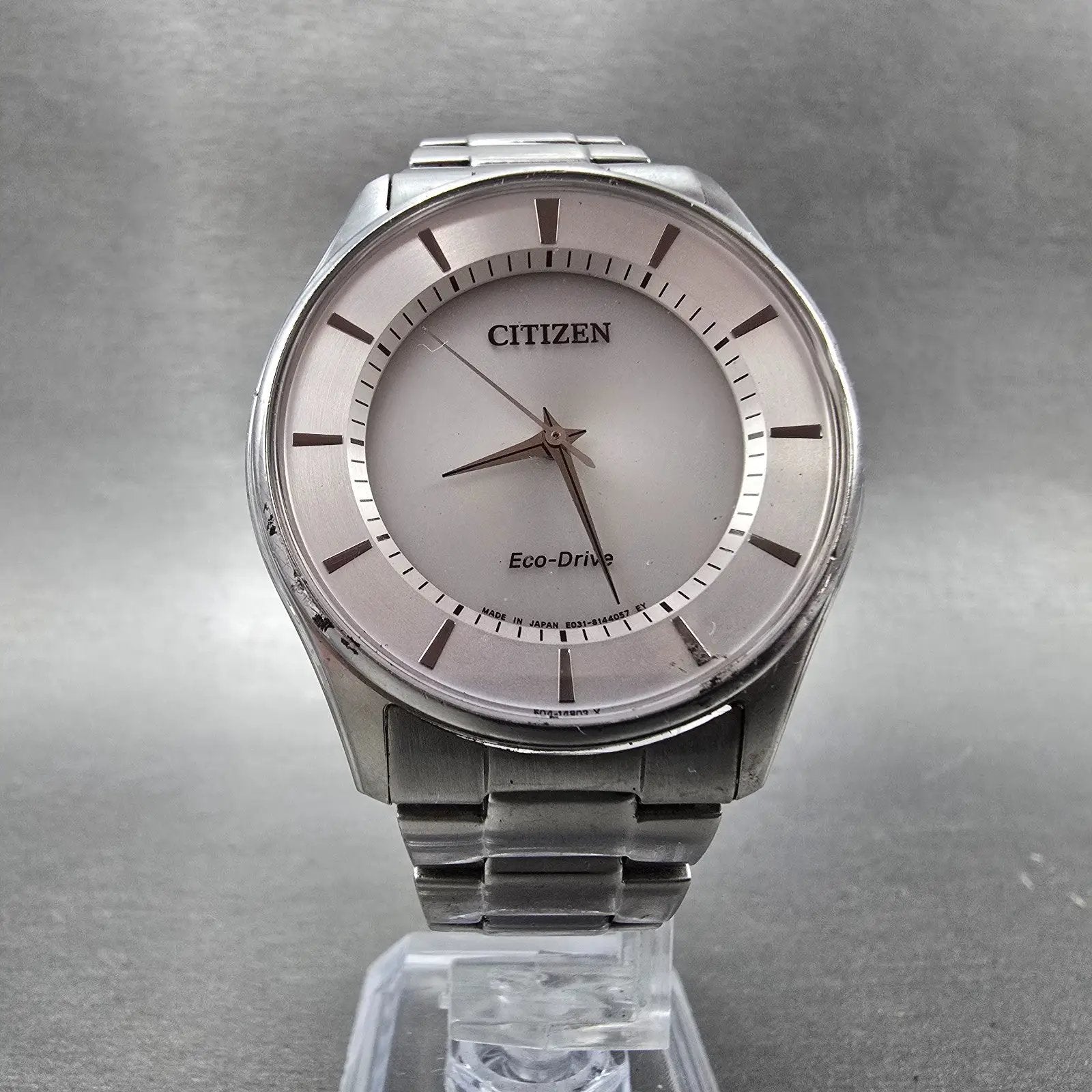 Citizen Eco-Drive Watch Men 37mm Silver Dial Silver Tone E031-S103720 PARTS6