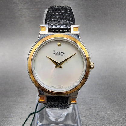 Bulova Watch Women 26mm MOP Dial Two Tone Round 98A15 NOS  New battery1