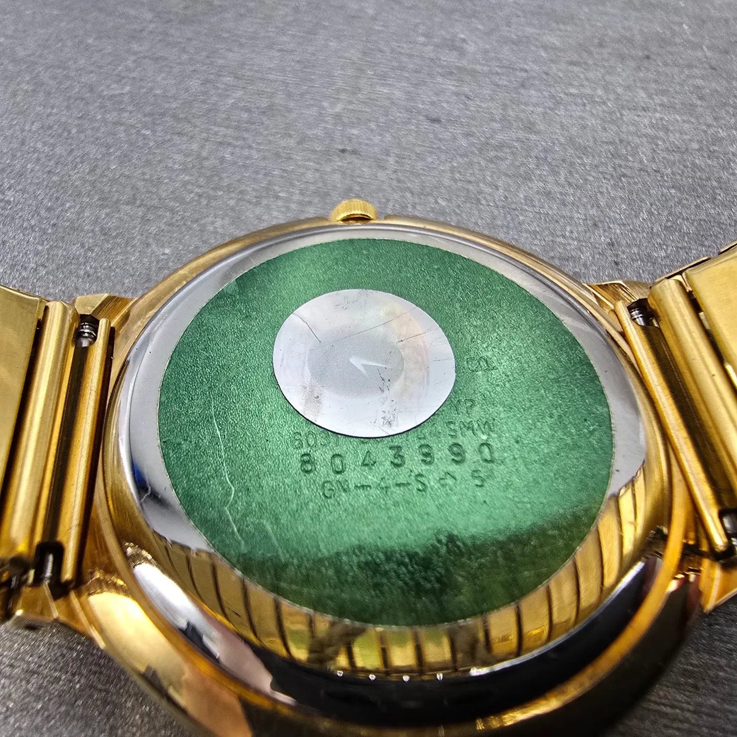 Citizen Watch Men 35mm White Dial Gold Tone Round 6031-S07734 New Battery9