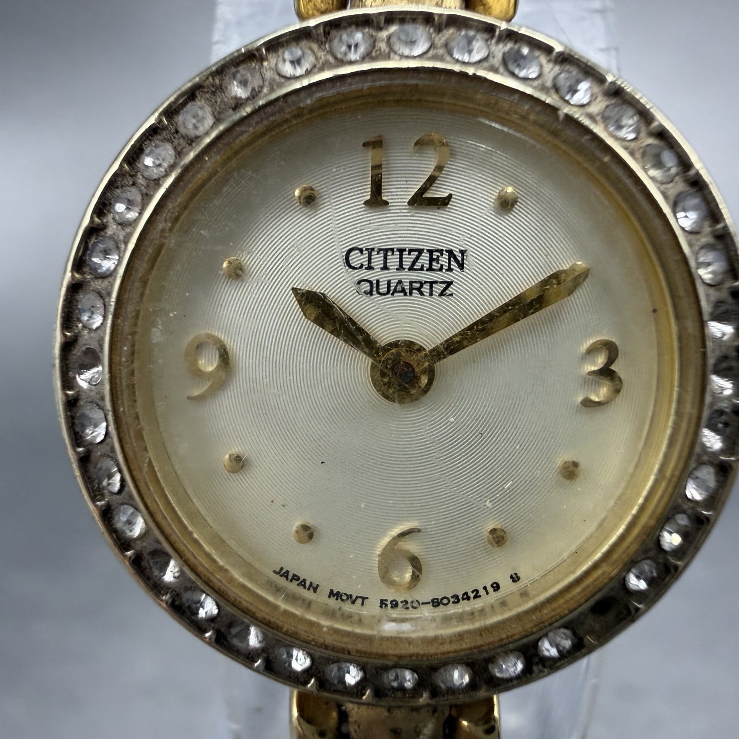 Citizen Watch Women 20mm Champagne dial Gold Tone Round 5920-S011493 New Battery1