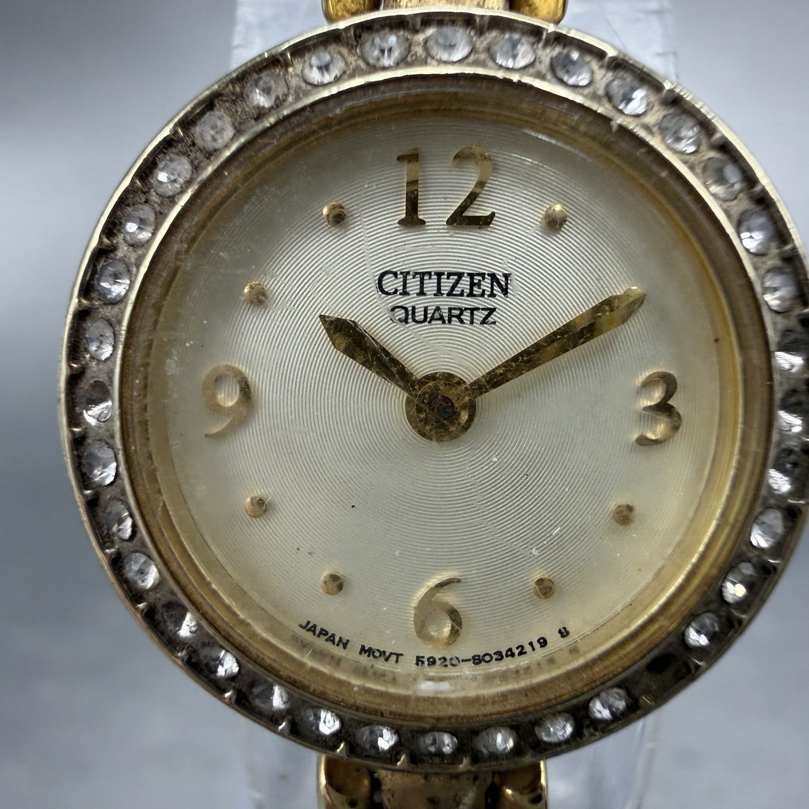 Citizen Watch Women 20mm Champagne dial Gold Tone Round 5920-S011493 New Battery1