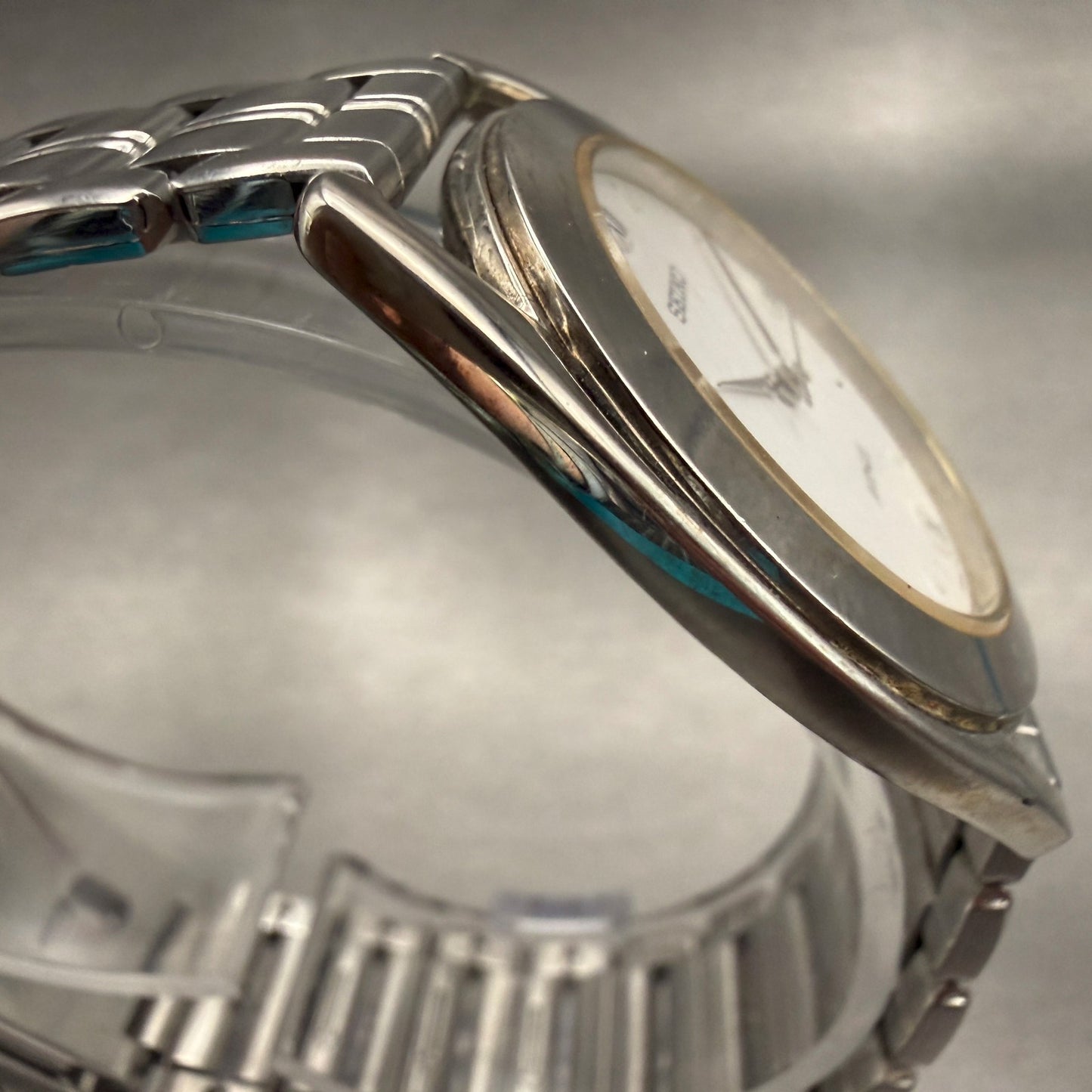 Seiko Avenue Watch Men 32mm White Dial Silver Tone Round 7N01-6680 New Battery3