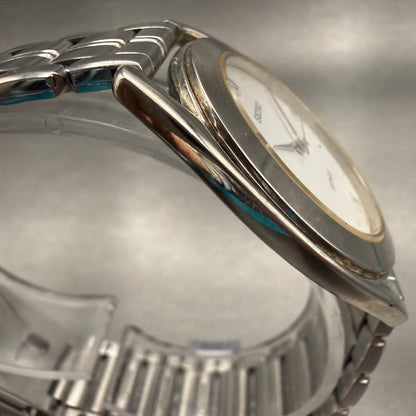 Seiko Avenue Watch Men 32mm White Dial Silver Tone Round 7N01-6680 New Battery3