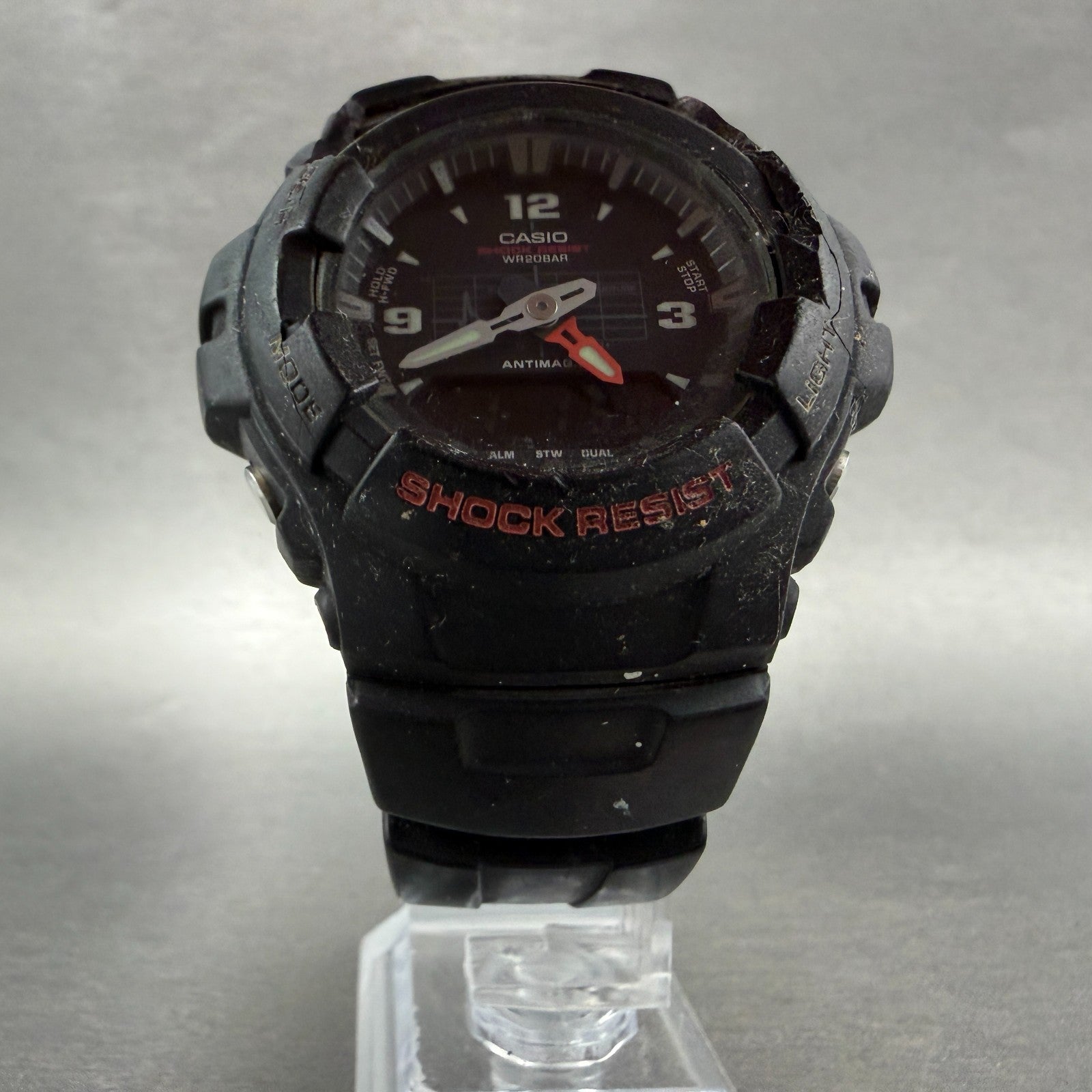 Casio G-Shock G-100Watch Men 48mm Analog Digital Black Tone Round READ!!! NewBat5