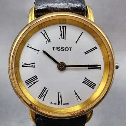 Tissot Watch Women 24mm White Dial Gold Tone Round T852K PARTS2