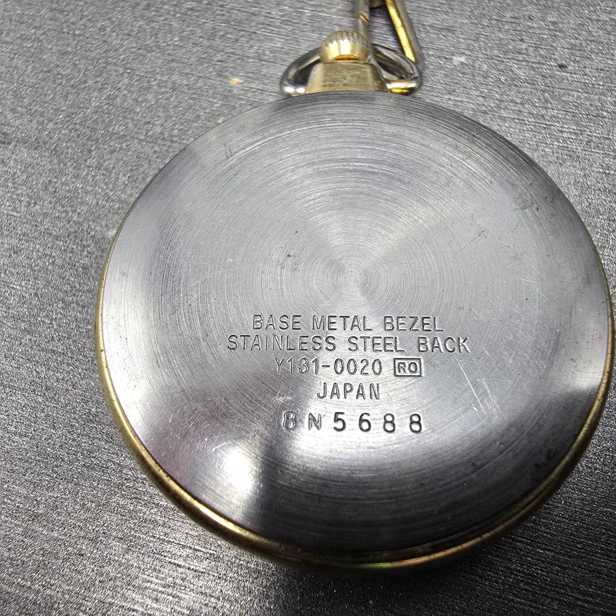 Seiko Alba Pocket Watch Men 36mm White Dial Gold Tone V131-0020 New Battery JDM6