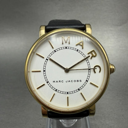 Marc Jacobs Roxy Watch Women 37mm White Dial Gold Tone Round MJ1532 New Battery0