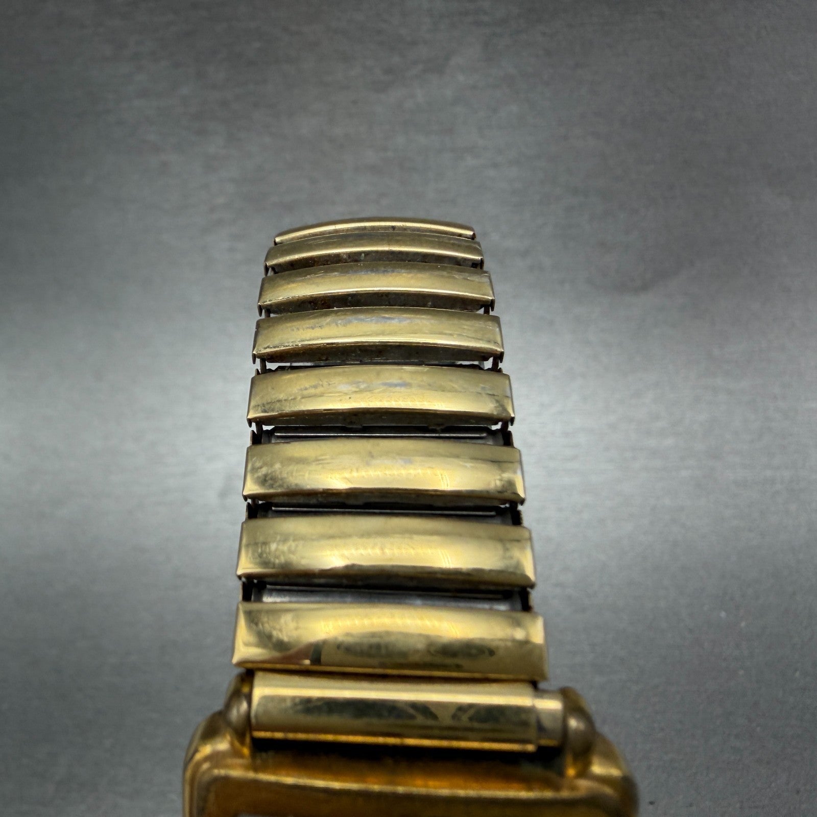 Seiko Tank Watch Men 26mm Champagne Dial Gold Tone Date READ!!! Rectangle NewBat4