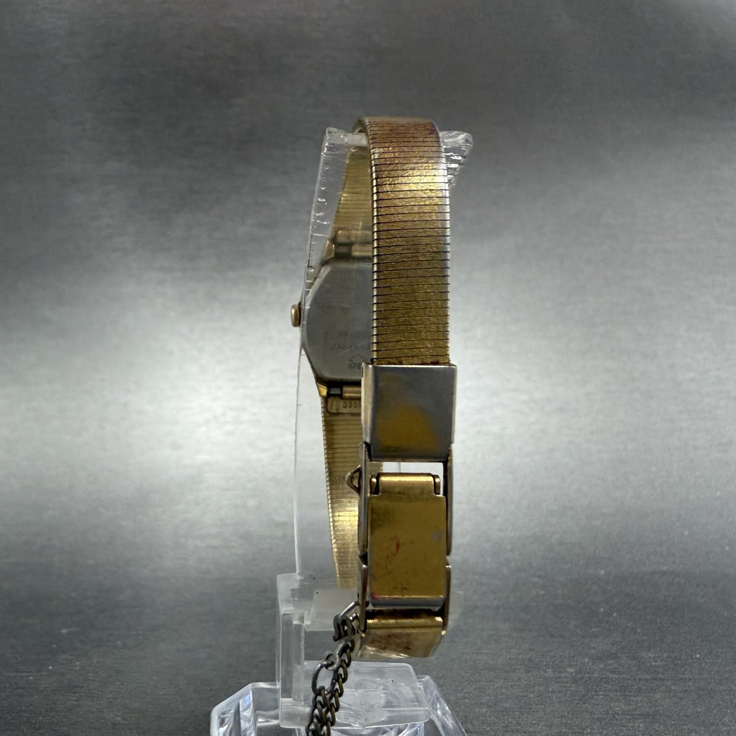 Seiko Watch Women 16mm Champagne Dial Gold Tone Round 2C20-5300 New Battery bcda7