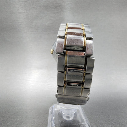 Seiko Solar Watch Men 40mm Gray Dial Two Tone Date V157-0ak0 Runs