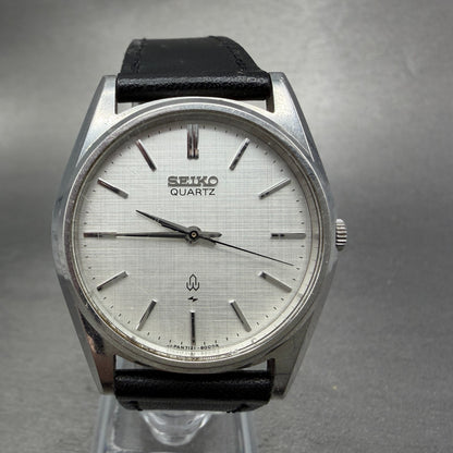 Seiko Watch Men 35mm Silver Dial Steel Round 7121-8000 Vintage PARTS0
