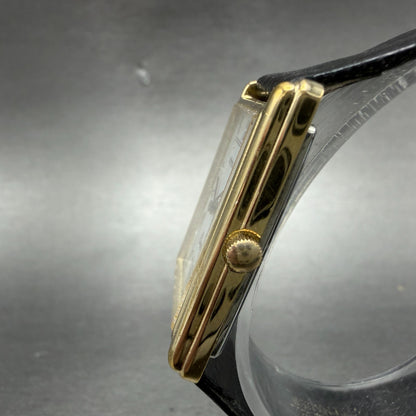 Wittnauer Tank Watch Men 24mm White Dial Gold Tone Rectangle Vintage PARTS3