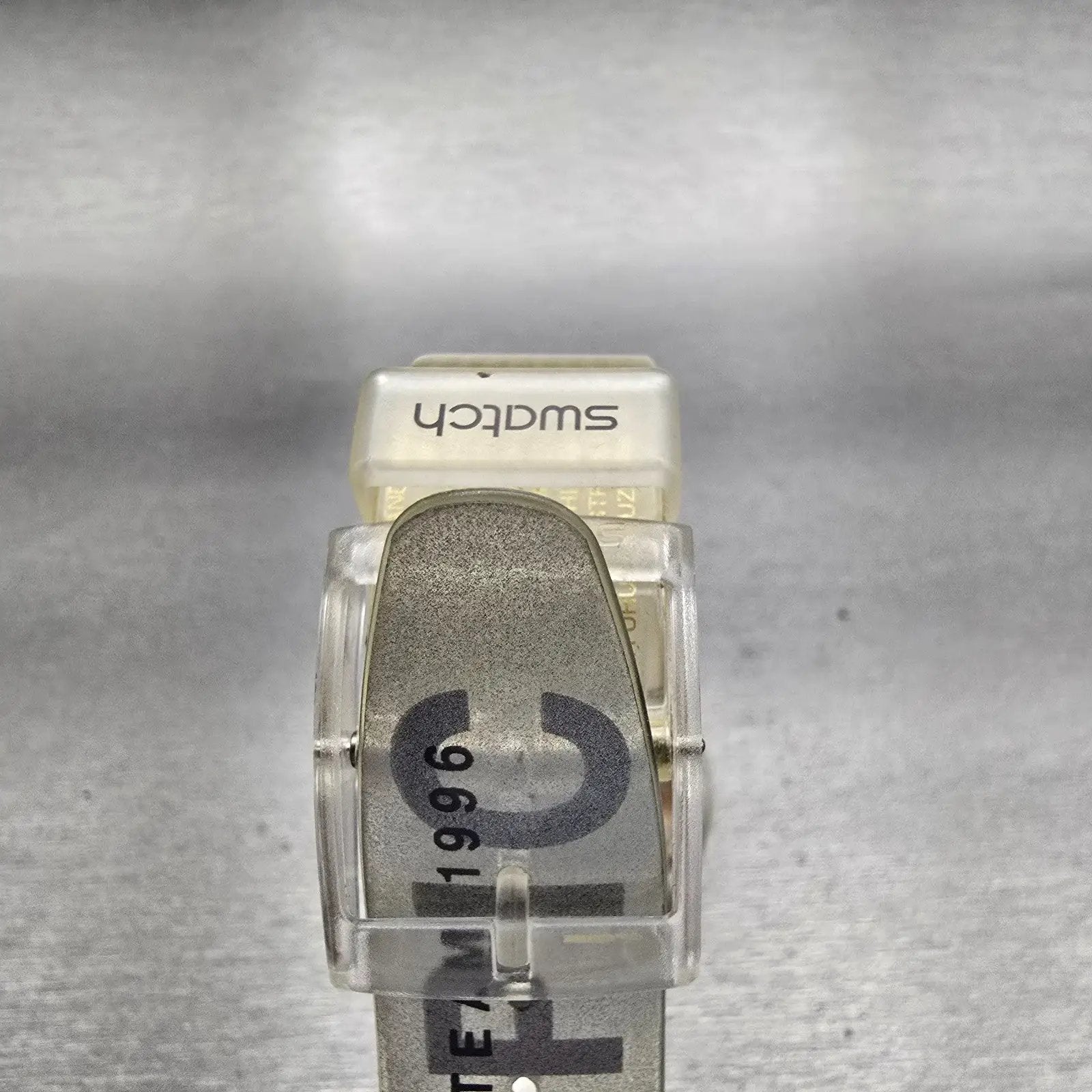 Swatch OLYMPIC TEAM Watch Men Silver Dial Clear Case Round GZ150 New Battery7