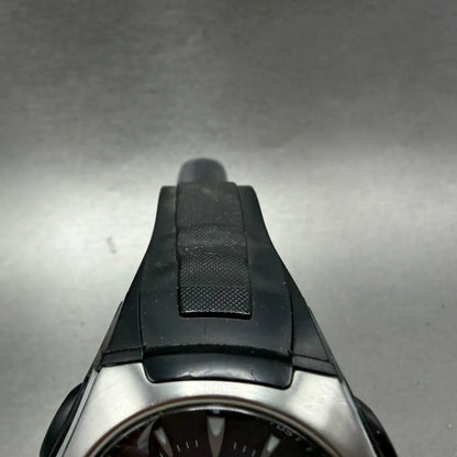 Casio Wave Ceptor Watch Men 43mm Black Dial Silver Tone Analog Digital  Solar LP4