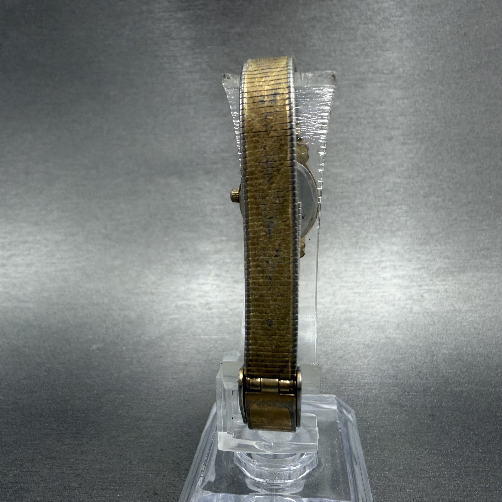 Elgin Watch Women 16mm Champagne Dial Gold Tone Oval Diamond Quartz New Battery7