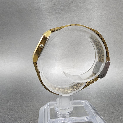 Seiko Tank Watch Women 17mm Black Dial Gold Tone 2Y015D20 Rectangle New Battery5