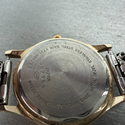 Seiko Alba Success Watch Women 30mm White Dial Gold Tone V701-6B90 New Battery9