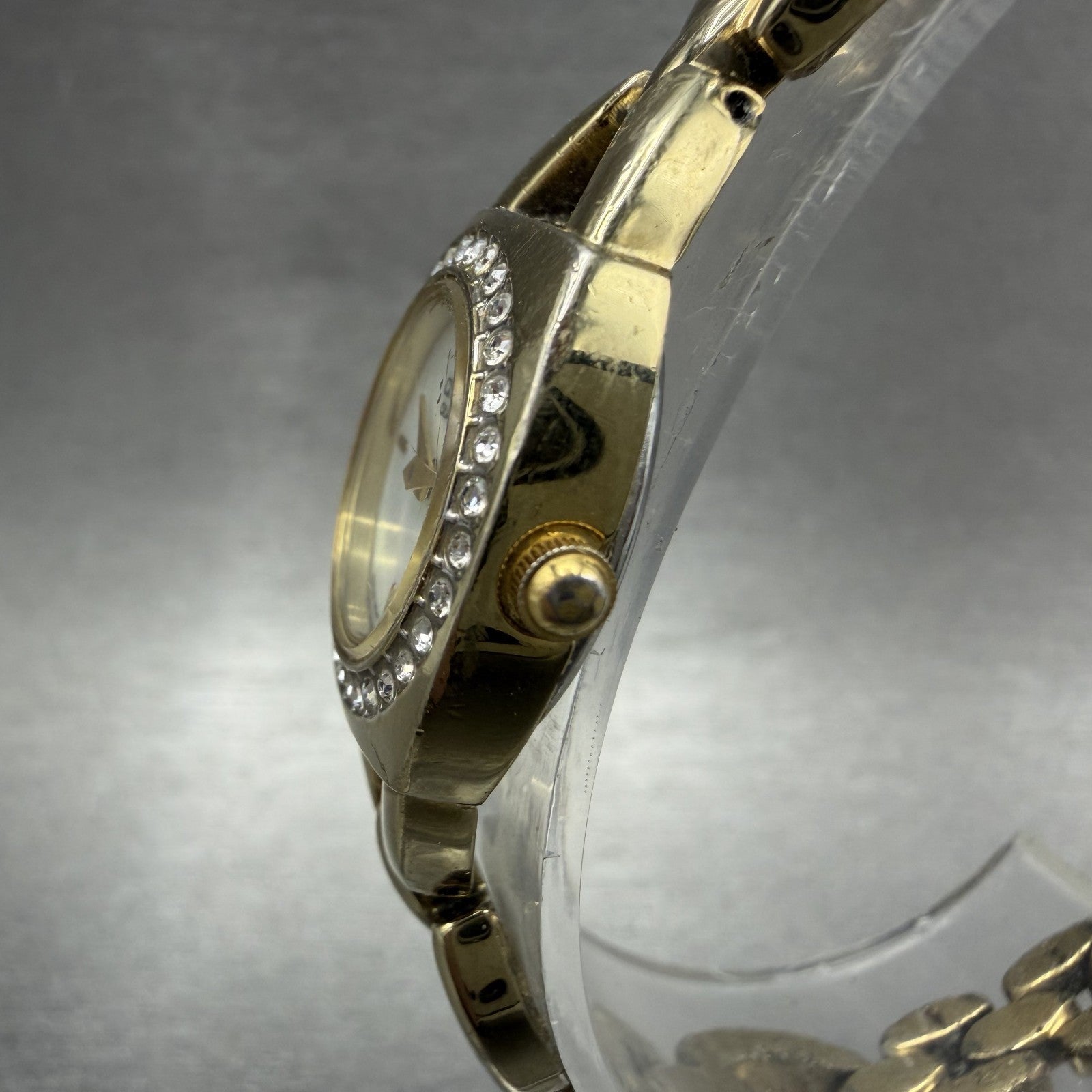 Citizen Watch Women 19mm White Dial Gold Tone Crystals 5920-S021103 New Battery2