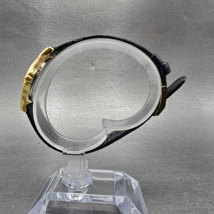 Movado Museum Watch Women 28mm Black Dial Gold Tone Round 87 E4 0823 New Battery6