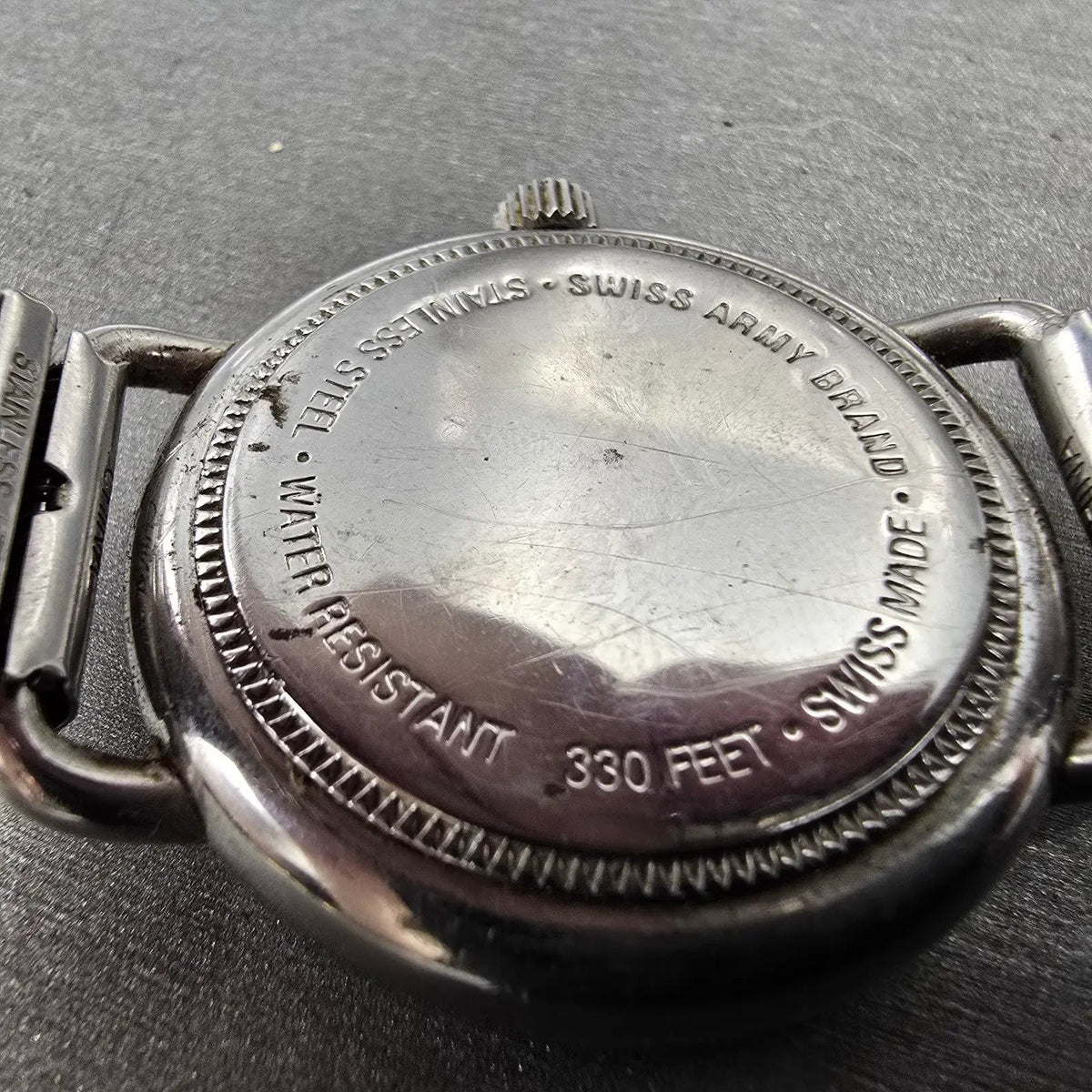 Victorinox Swiss Army Cavalry Watch Men 37mm Cream Dial Silver Tone Date PART CH10