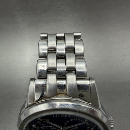 Citizen Eco-Drive Calendrier Watch Men 44mm Blue Dial Steel Daydate BU2021 Runs4