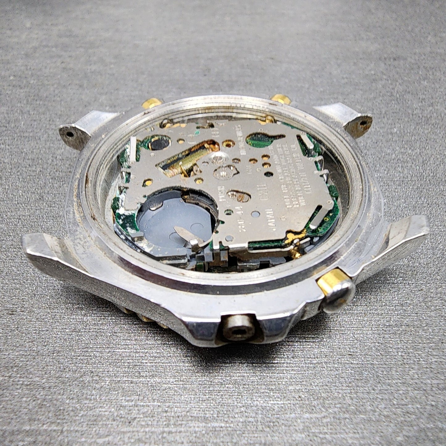 Citizen Yachtmaster Watch Men 42mm Analog Digital Round C211 Silver Tone PARTS9