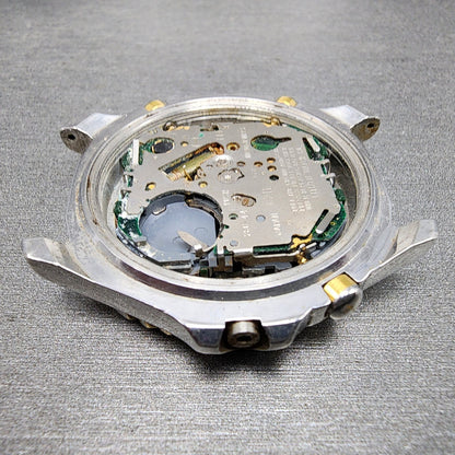 Citizen Yachtmaster Watch Men 42mm Analog Digital Round C211 Silver Tone PARTS9