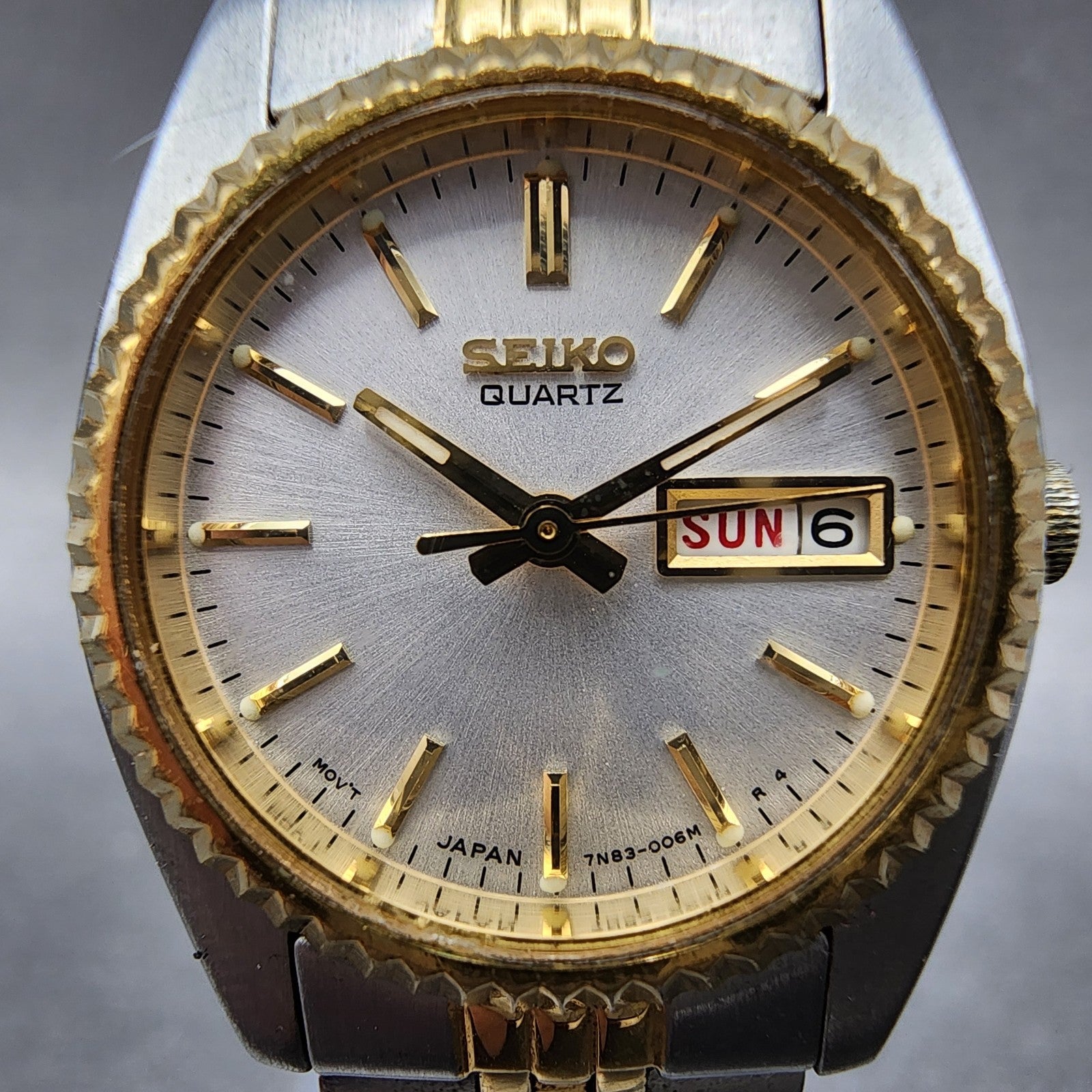 Seiko Watch Women 24mm Silver Dial Two Tone Daydate 7n830041 New Battery1