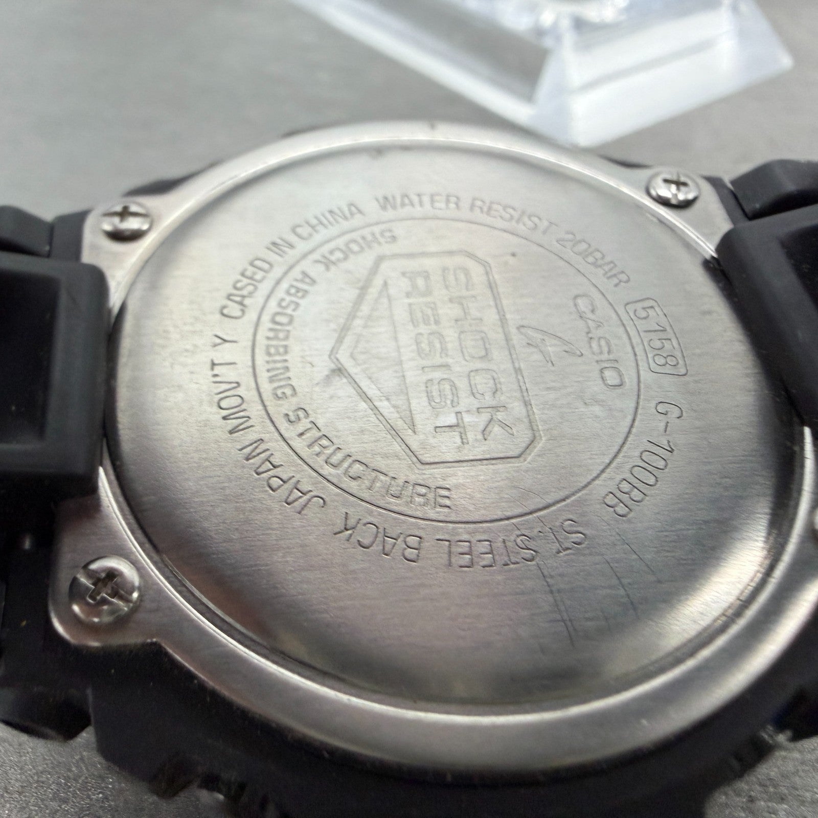 Casio G-Shock G-100BB Watch Men 48mm Analog Digital Black Tone Octagon New Batt9
