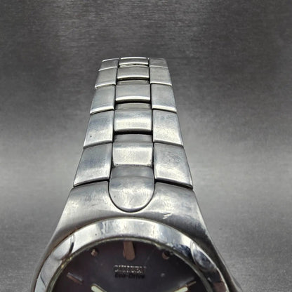 Citizen Eco-Drive Watch Men 36mm Silver Dial Steel Daydate Round E101-K17535 JP4