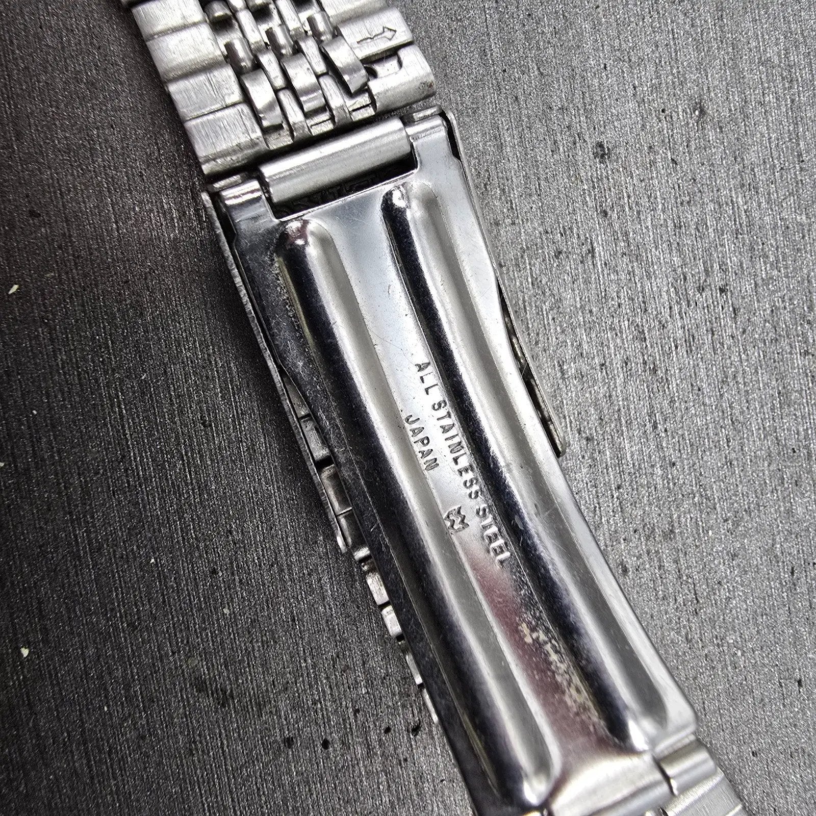 Seiko Beads Of Rice Bracelet 20mm Stainless Steel Silver Tone Tri Folding Clasp8