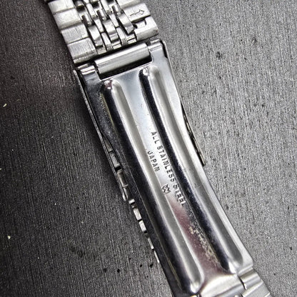 Seiko Beads Of Rice Bracelet 20mm Stainless Steel Silver Tone Tri Folding Clasp8