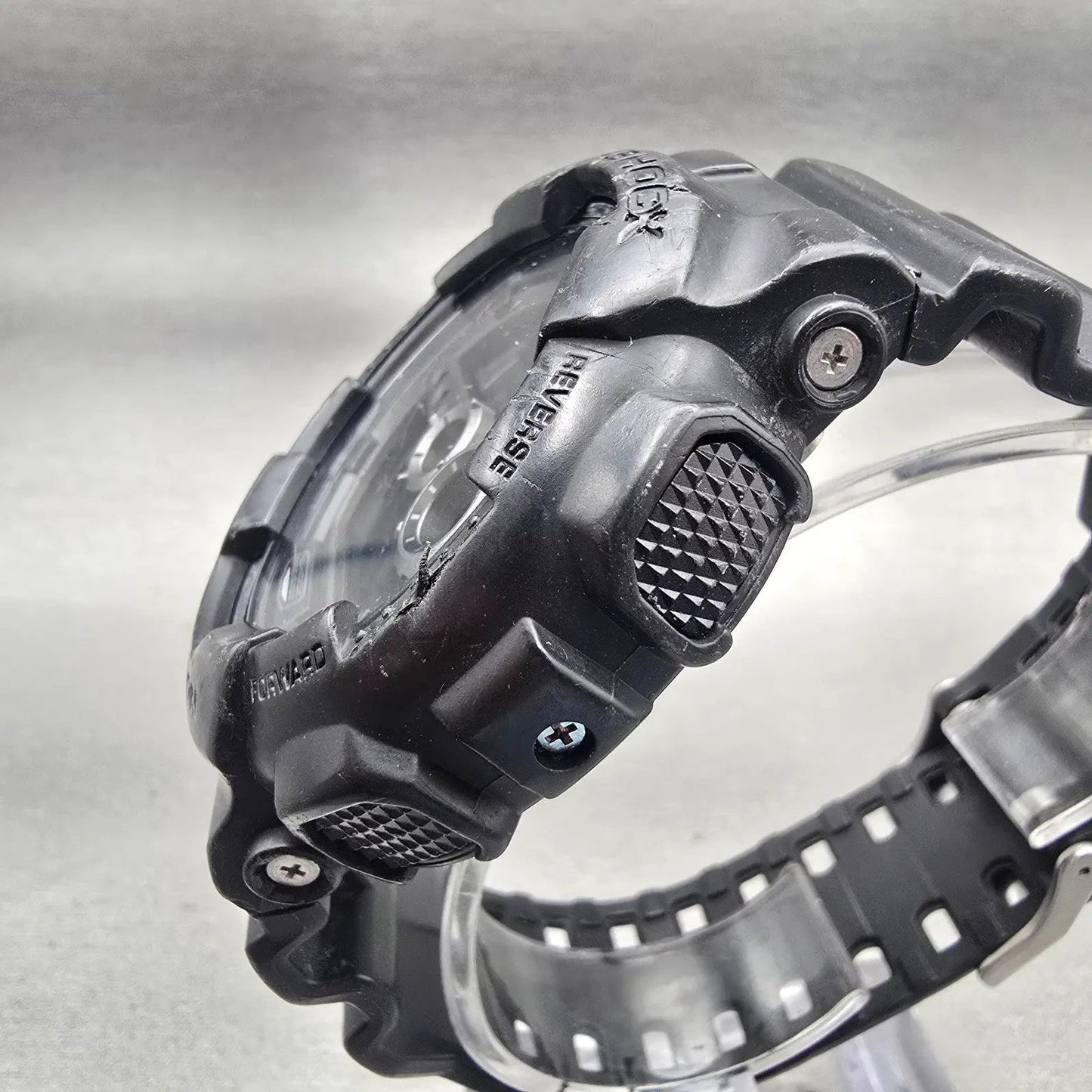 Casio G-Shock GD-100 Watch Men 51mm Black Dial Black Alarm Chrono New Battery2